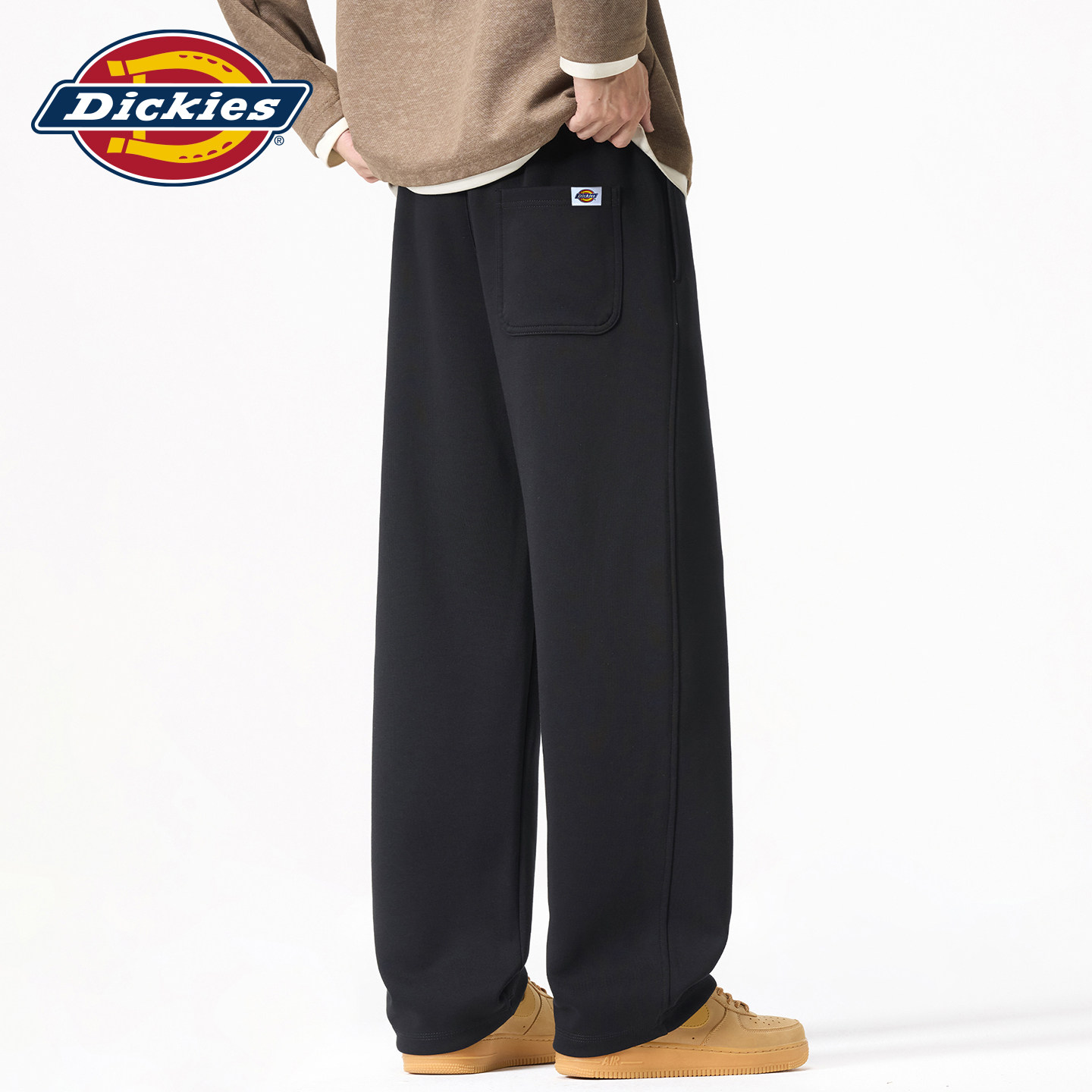 Dickies帝酷适美式宽松直筒休闲裤男士秋季垂感抽绳百搭针织卫裤Y
