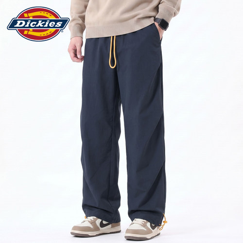 Dickies抽绳褶皱直筒宽松休闲裤