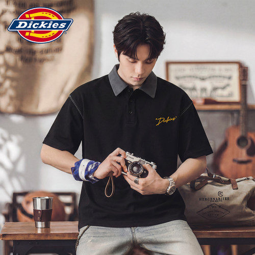 Dickies新款美式翻领短袖POLO衫