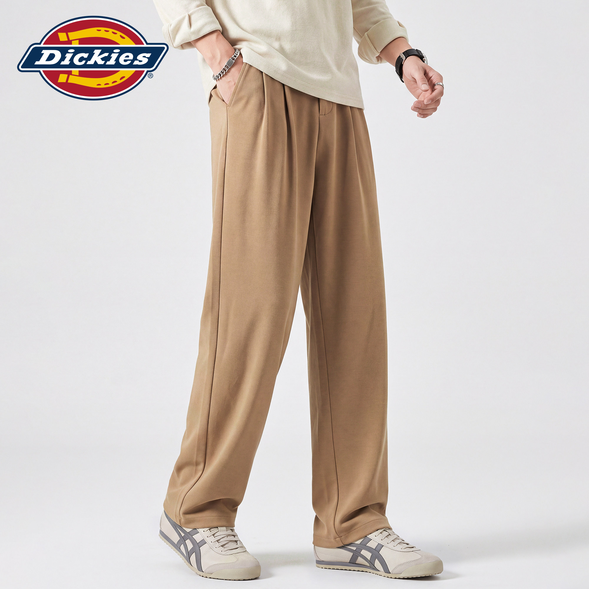 Dickies帝酷适休闲西裤男秋季垂感宽松直筒通勤百搭显瘦阔腿裤子M