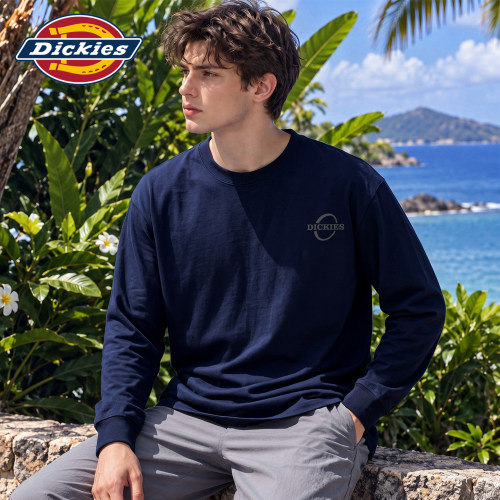 Dickies简约小标印花套头长袖T恤