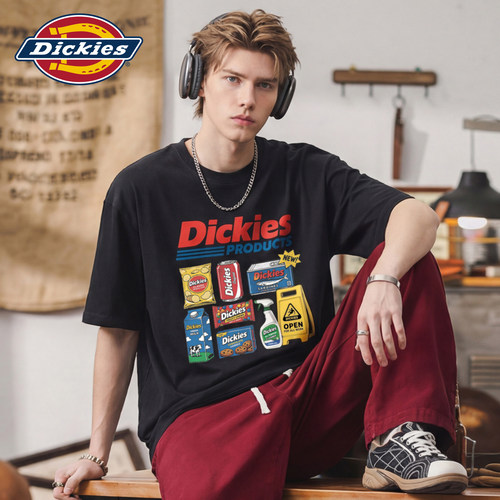 Dickies帝酷适2026夏季美式趣味印花短袖男潮牌街头百搭半袖T恤M