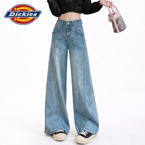 Dickies帝酷适高腰阔腿牛仔裤女Y