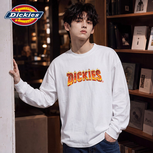 Dickies设计感字母印花长袖T恤衫