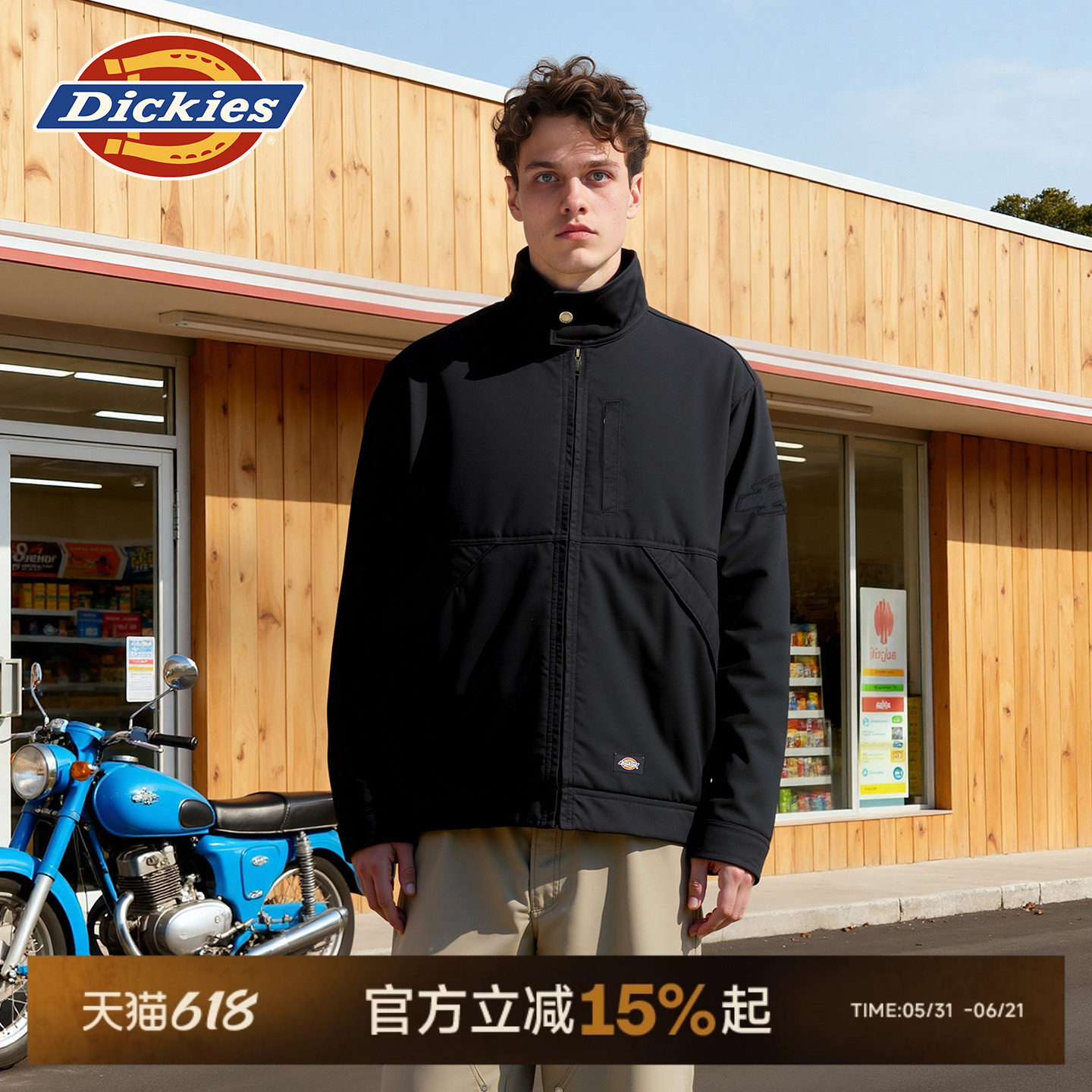 Dickies帝酷适26春秋新艾森豪威尔飞行员IKE老夹克棉服男女情侣J