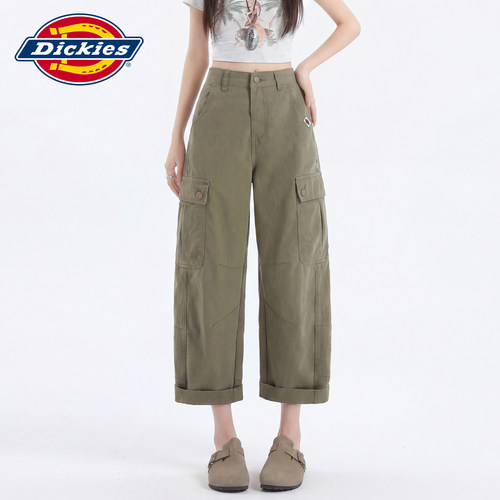 Dickies帝酷适薄款九分工装裤女Y