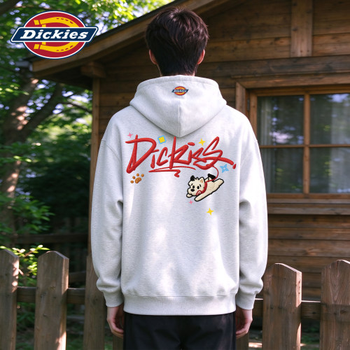 Dickies刺绣开衫连帽卫衣男女秋