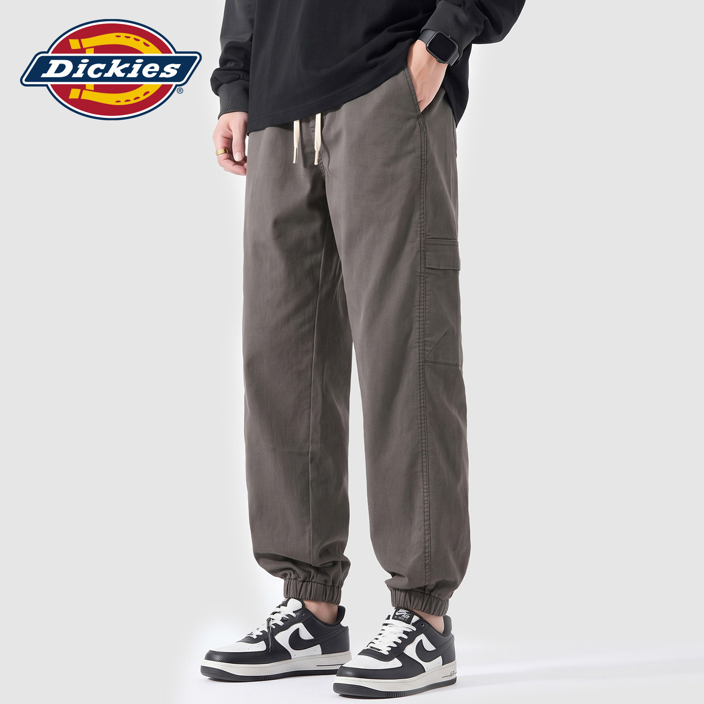 【莱赛尔】Dickies帝酷适宽松束脚工装裤男士秋季抽绳梭织休闲裤Y
