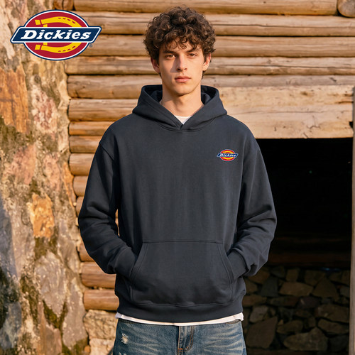 Dickies经典小标印花连帽卫衣衫