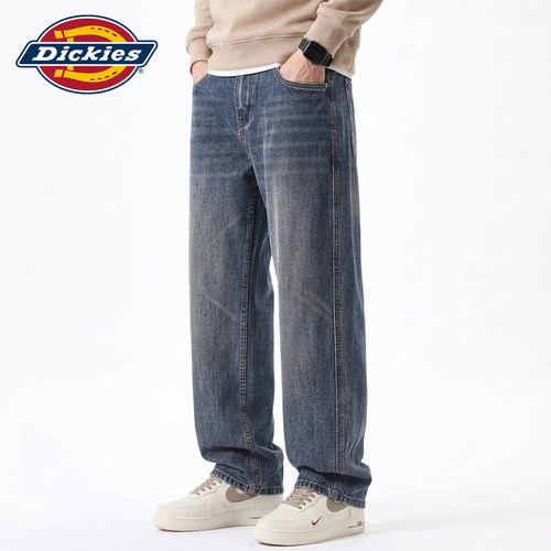 Dickies宽松直筒水洗垂感牛仔裤