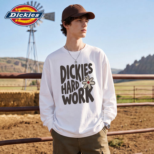 Dickies美式宽松休闲纯棉长袖T恤