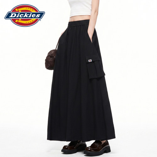 Dickies帝酷适黑色褶皱半身裙女Y