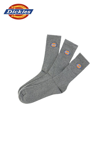 Dickieslogo纯色袜子三双装