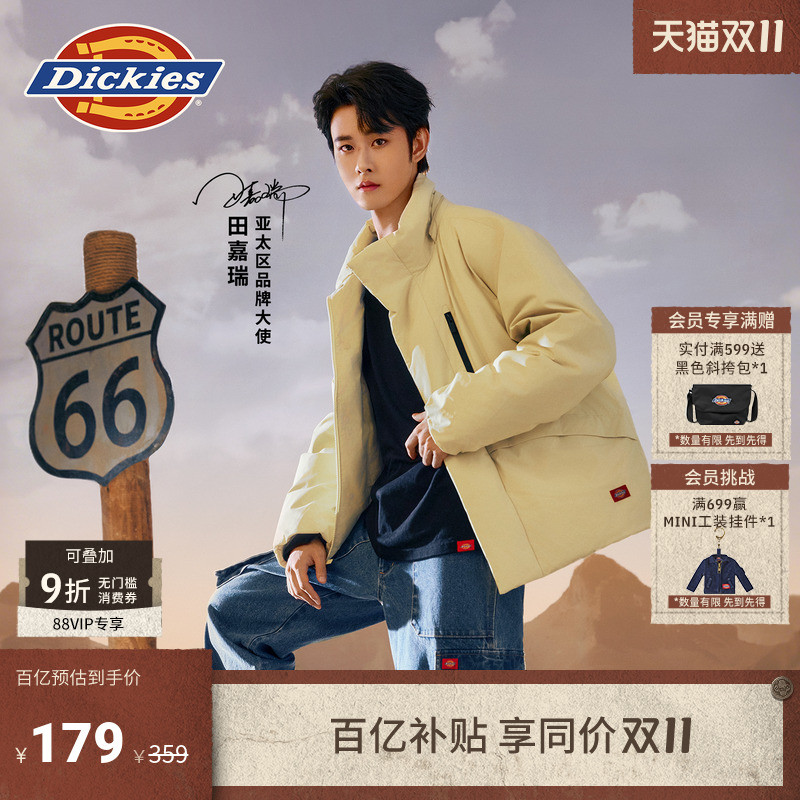 Dickies背后图案印花长袖T恤