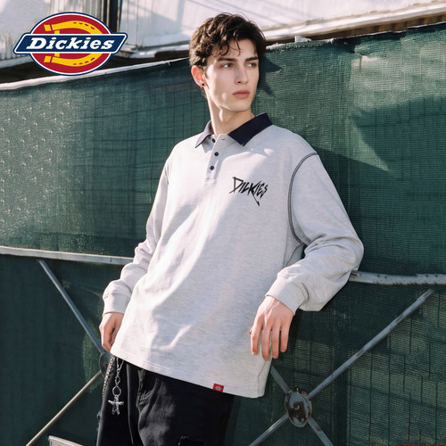 Dickies男秋季休闲宽松翻领卫衣