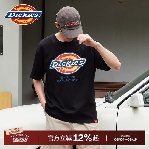 Dickies三色大logo印花短袖T恤