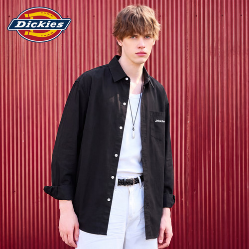 Dickies男款美式纯棉长袖衬衫