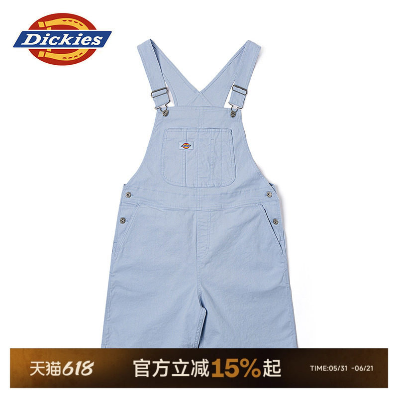 Dickies帝酷适26春夏休闲帆布背带女式短裤多口袋设计可调节肩带J