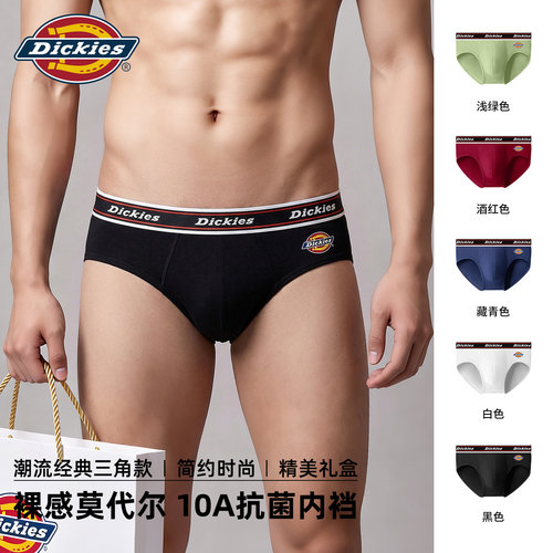 Dickies莫代尔抗菌透气男士内裤冰丝男款三角裤头高端男生青少年N