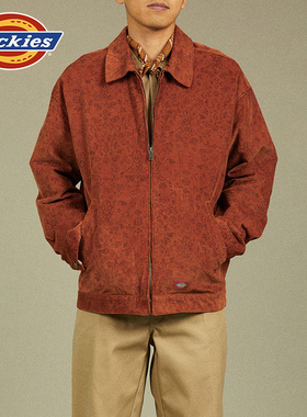 Dickies帝酷适2025春夏满印翻领宽松拉链休闲夹克外套男女情侣