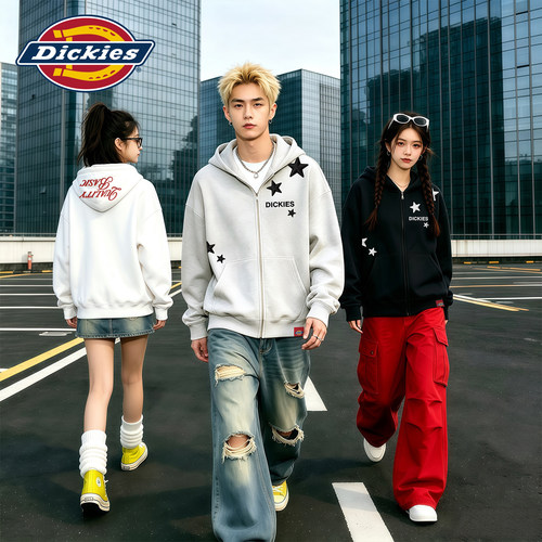 Dickies正品logo刺绣卫衣男情侣