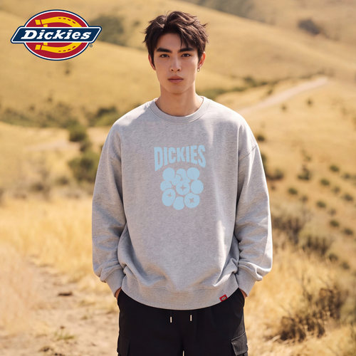 Dickies男秋季美式印花圆领卫衣