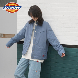 Dickies帝酷适棉服26春秋新宽松休闲仿羊羔绒领口灯芯绒夹克男女J