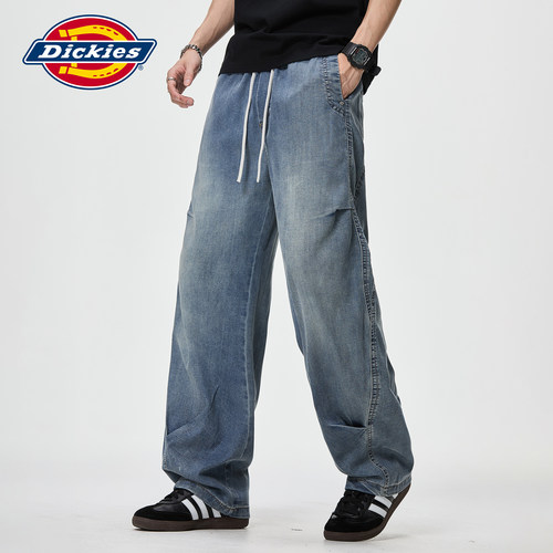Dickies美式莱赛尔弯刀牛仔裤男