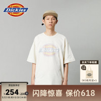 Dickies24春夏新品大LOGO渗透印印花宽松休闲纯棉汗布T恤男女情侣