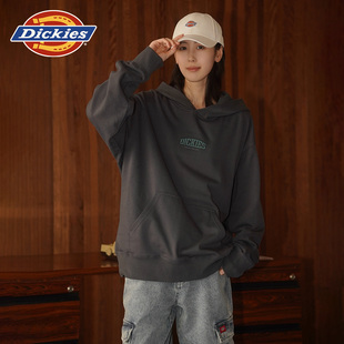 Dickies帝酷适2025秋冬新款字母刺绣logo毛圈布内里连帽卫衣男款