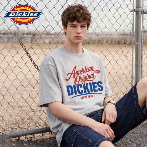 Dickies帝酷适索罗娜凉感短袖T恤男生夏季美式字母印花半袖上衣M