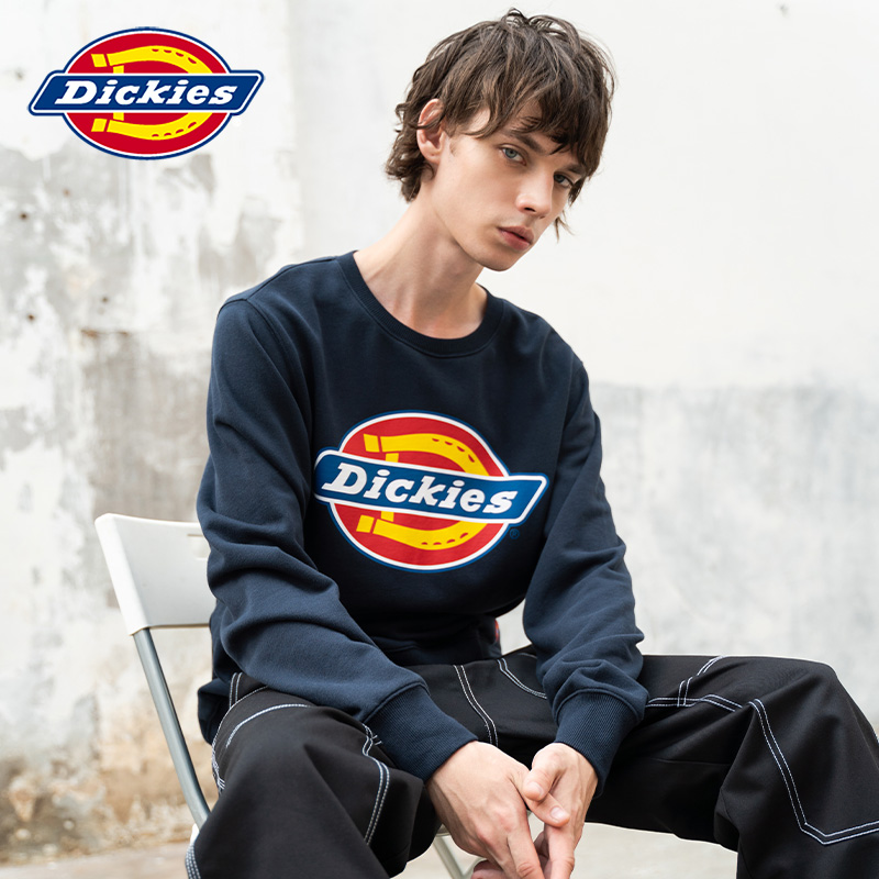 DickiesLOGO印花情侣卫衣 四季款全棉毛圈布圆领套头上衣DK007059