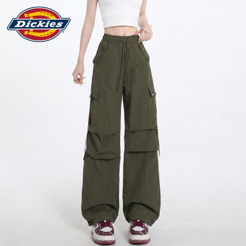 Dickies帝酷适工装军绿色阔腿裤Y