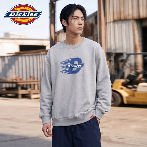 Dickies男秋季潮牌宽松圆领卫衣