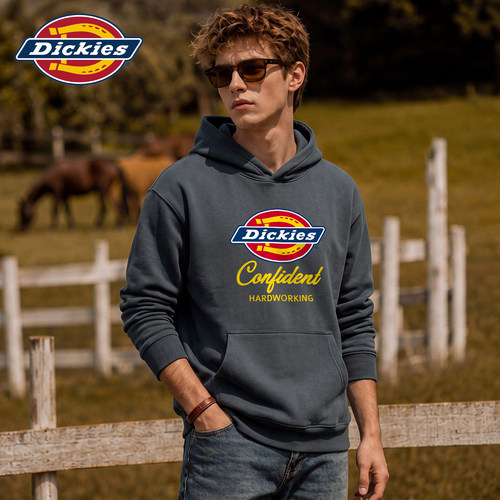 Dickies美式字母印花连帽卫衣