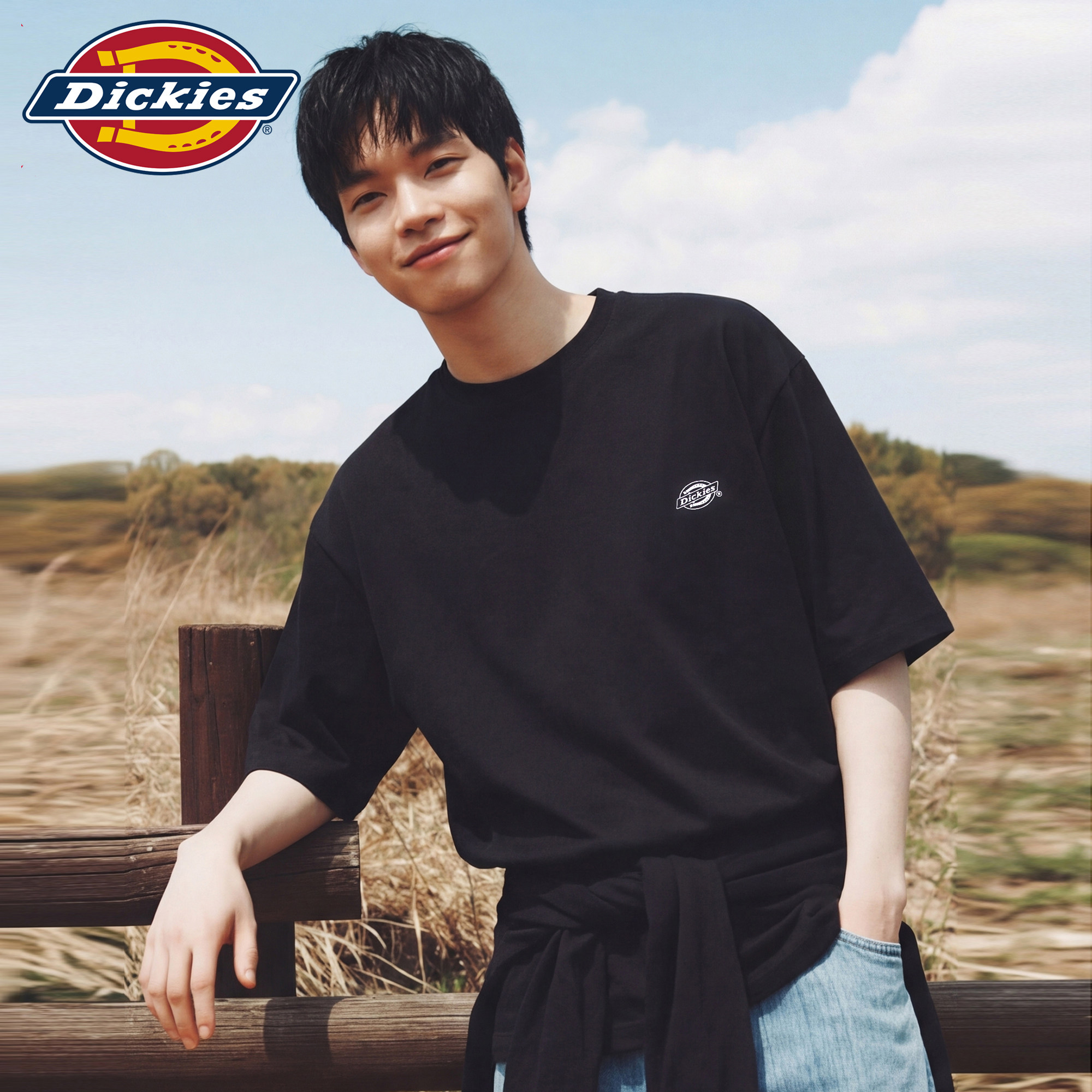 Dickies帝酷适短袖男新款美式潮牌简约纯棉舒适百搭宽松高级T恤M