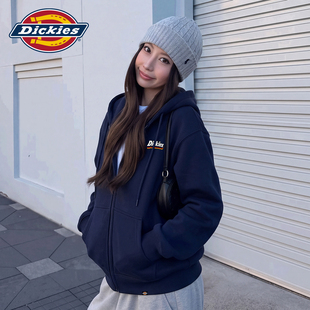 卫衣女生2026新款 Dickies开衫 重磅流行爆款 韩系松弛感拉链外套1A