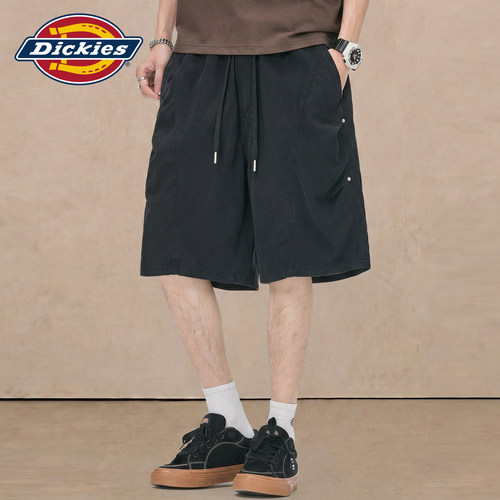 【莱赛尔】Dickies帝酷适潮牌宽松短裤夏季薄款冰丝褶皱五分裤子M