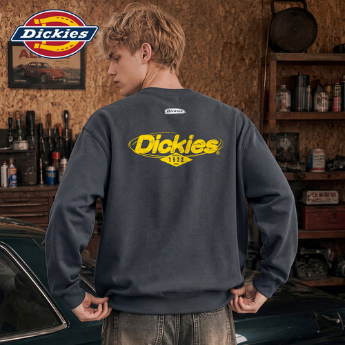 Dickies印花圆领套头长袖卫衣