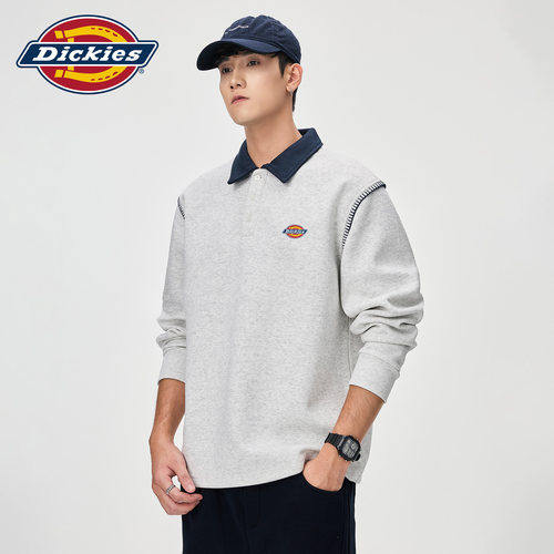 Dickies男秋季宽松百搭翻领卫衣
