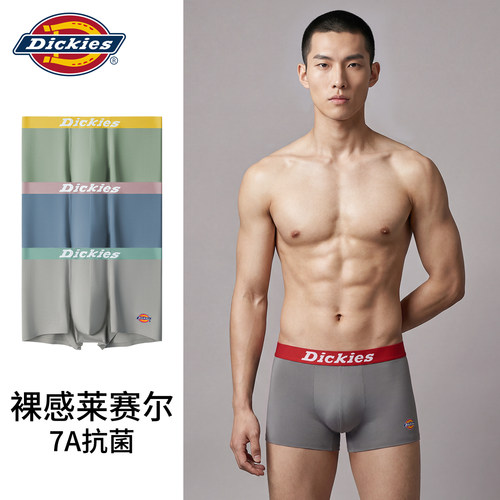 Dickies2026新款冰丝男士四角裤7A抗菌透气内裤男款平角无痕运动N