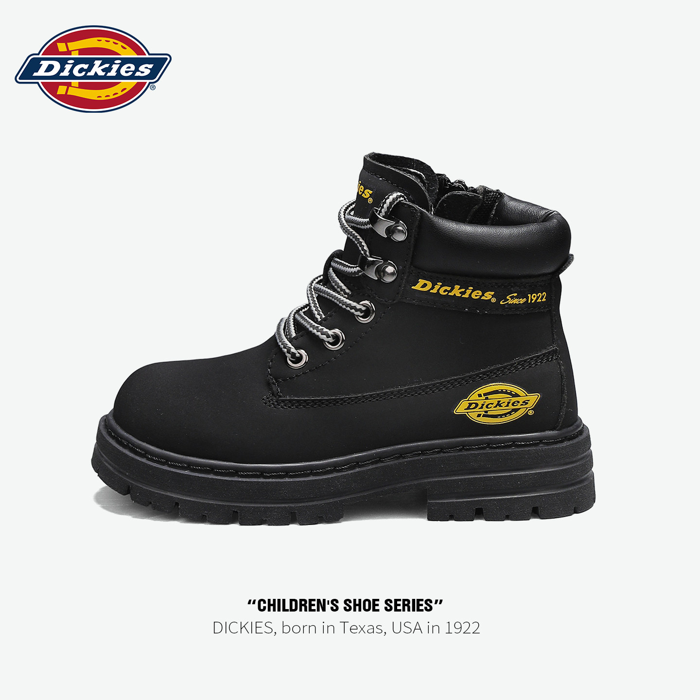 Dickies儿童工装靴秋冬国潮男女童高帮马丁靴亲子户外徒步登山靴R图片