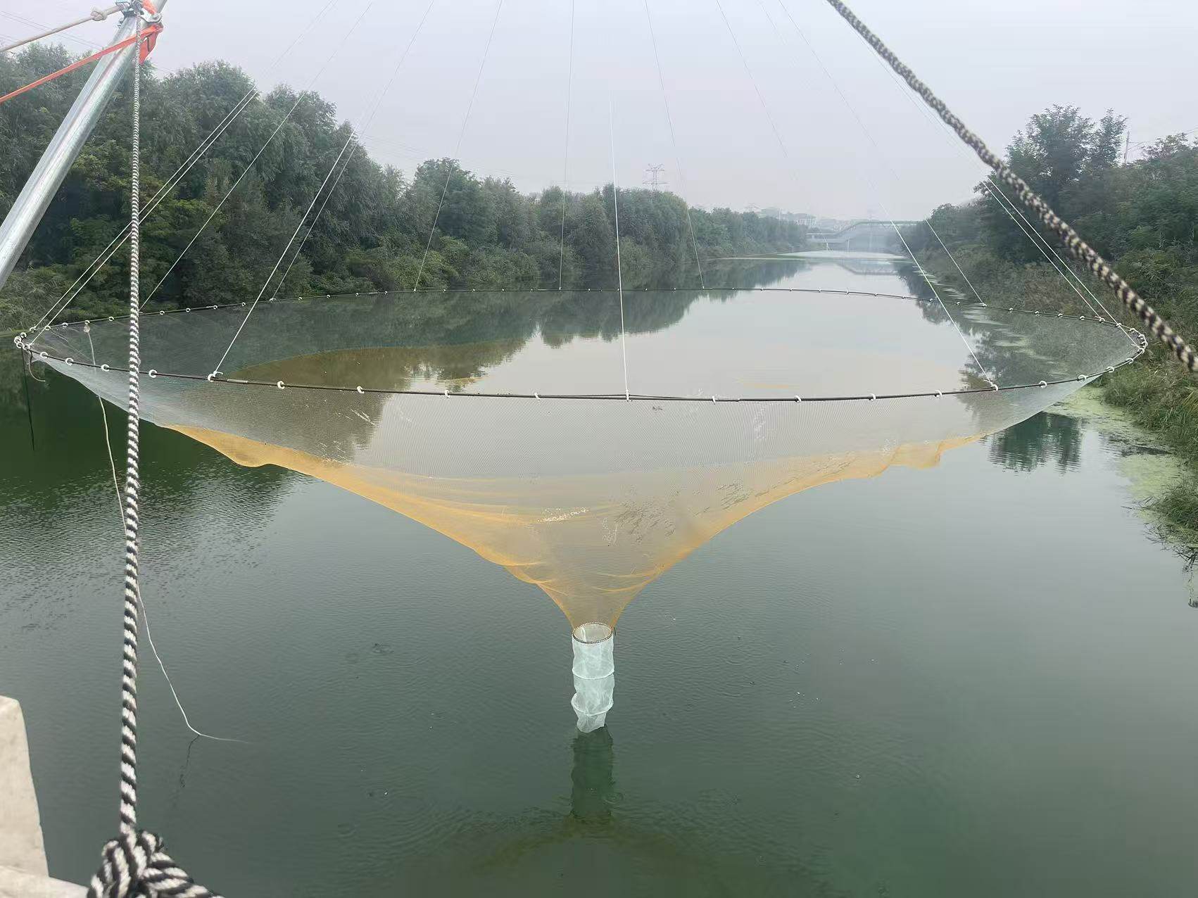 7.6米直径圆形搬网捕鱼虾蟹鱿鱼