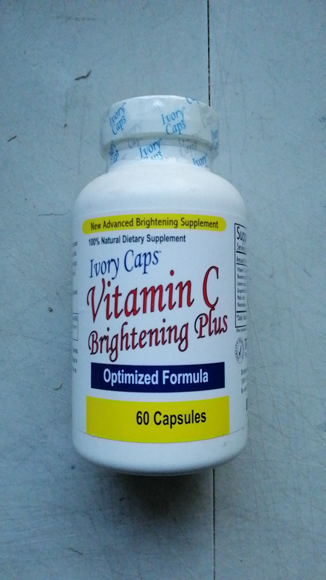 现货Ivory Caps Maximum Strength Vitamin C Brightening  60颗