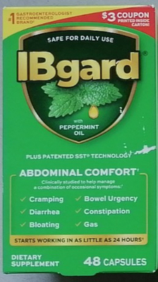 现货IBgard Gut Health Supplement, Peppermint Oil Capsule