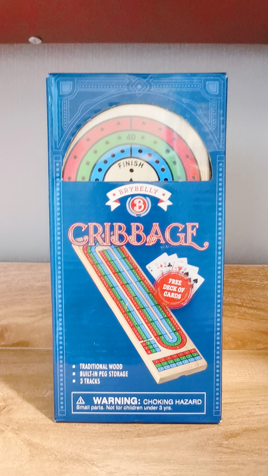 现货秒发Brybelly Cribbage Board Game Set Traditional Wooden
