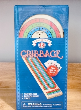 现货秒发Brybelly Cribbage Board Game Set Traditional Wooden
