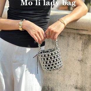 小众设计法式高级感图尔花园【珠珠花篮包】夏天精致串珠斜挎包女