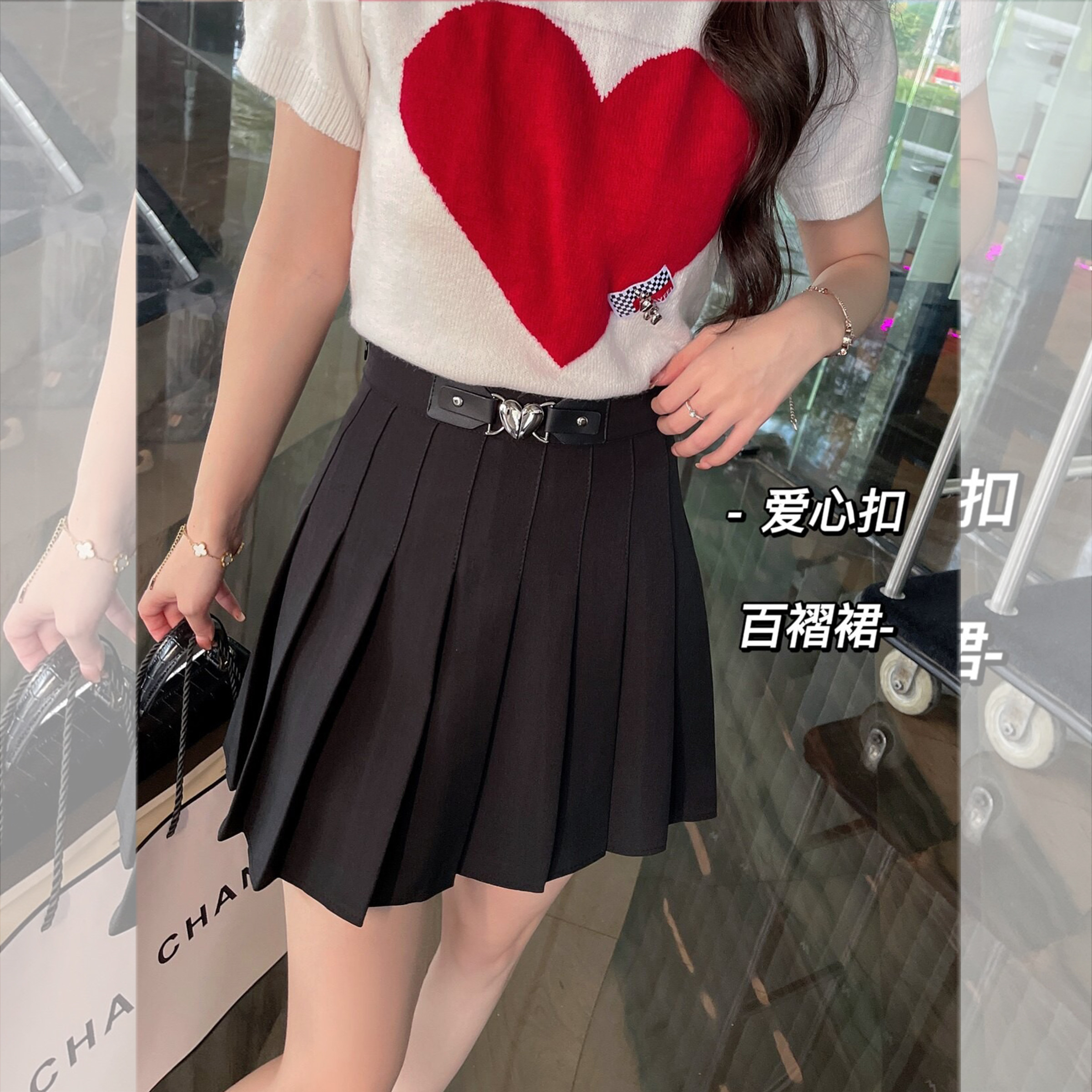半身裙百褶裙短裙百搭