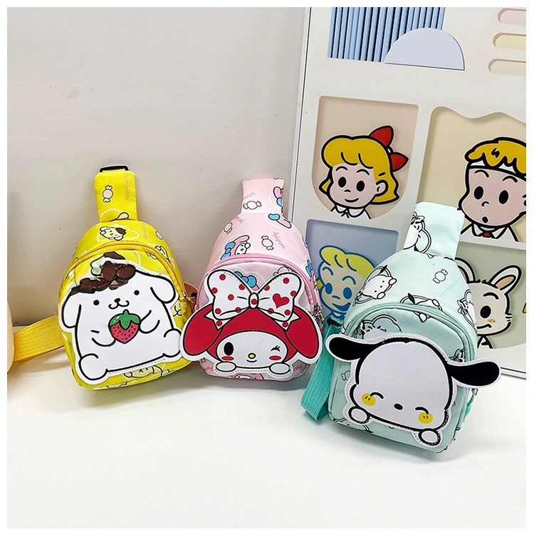 韩版小女孩卡通胸包包儿童春季外出旅游轻便斜挎包洋气宝宝零钱包